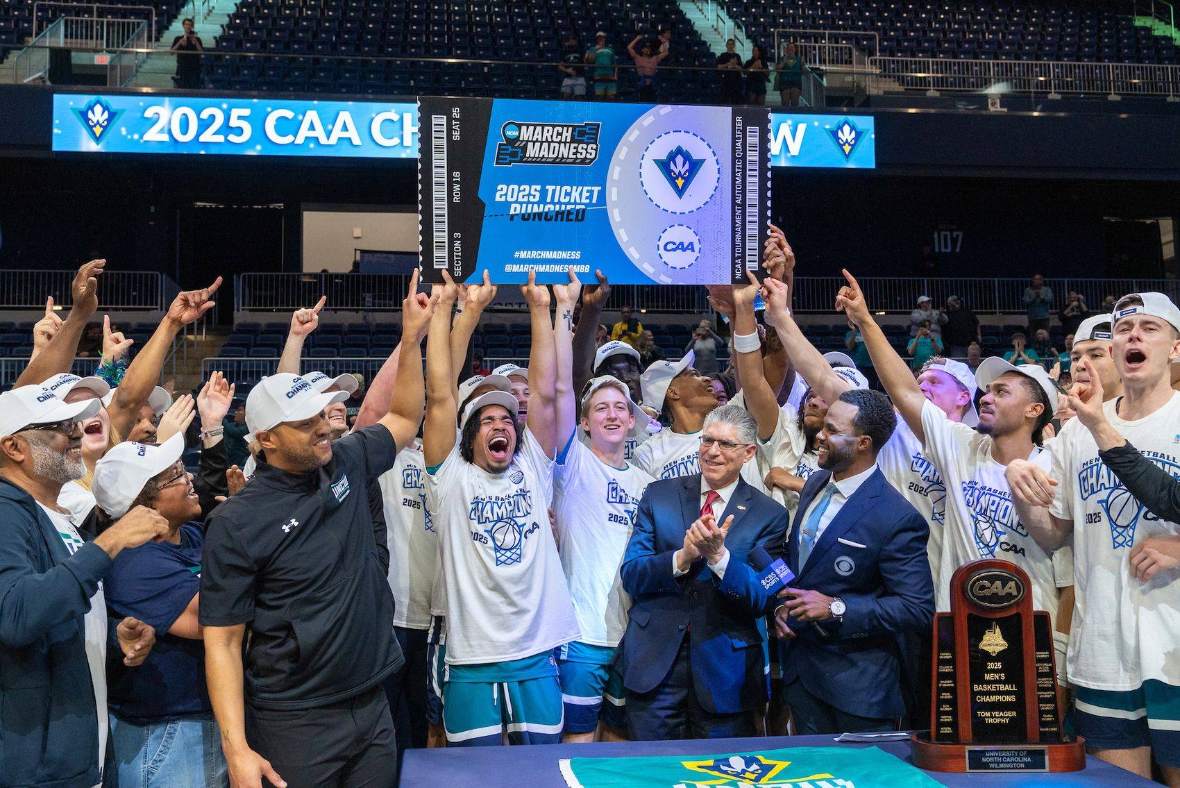 UNCW men's basketball team advances to the NCAA Tournament for the first time since 2017 with the program's league-record seventh title.