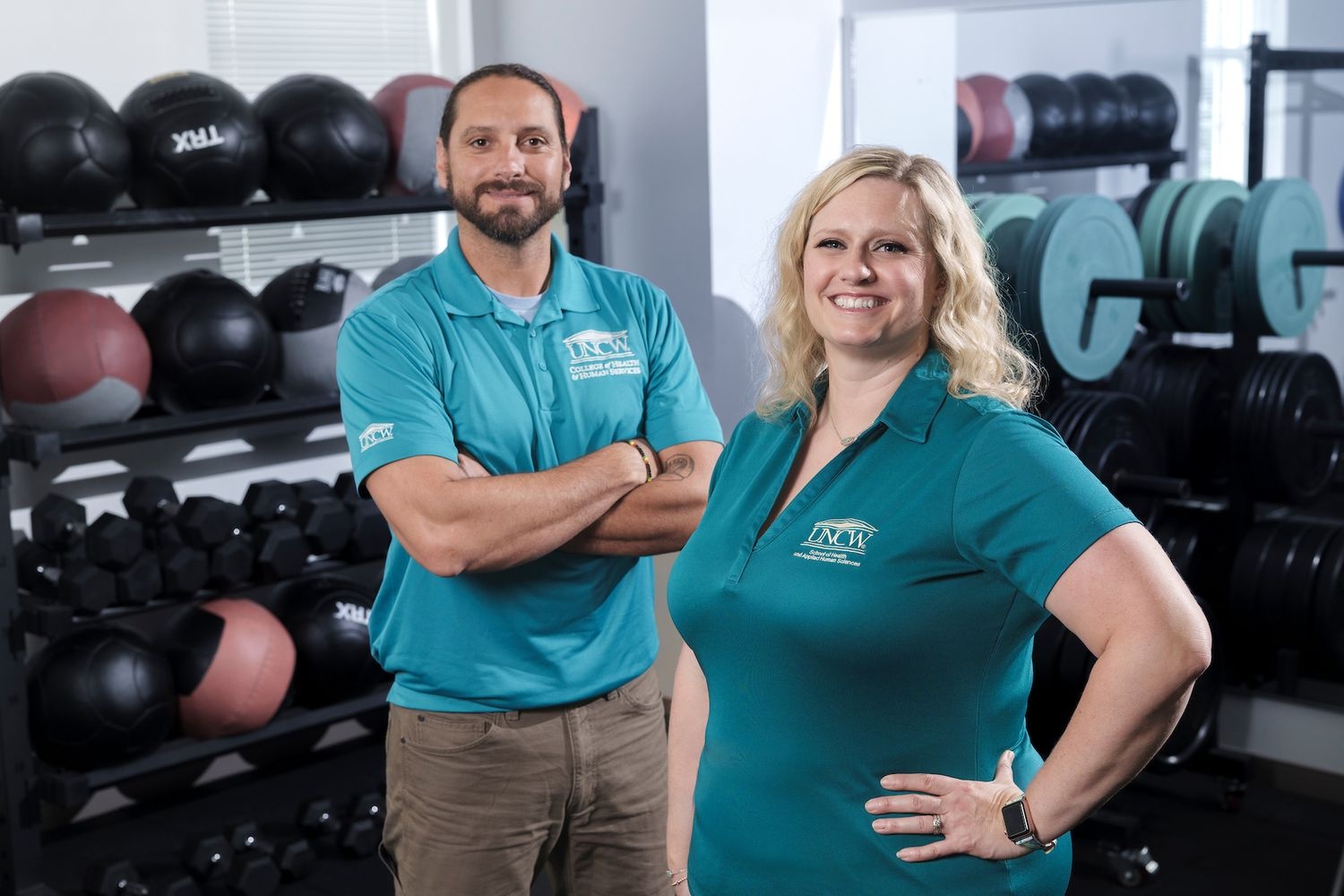 Lindsey Schroeder and Alex McDaniel, associate professors in the College of Health & Human Services and co-leaders of the multidisciplinary team developing the NSAT.