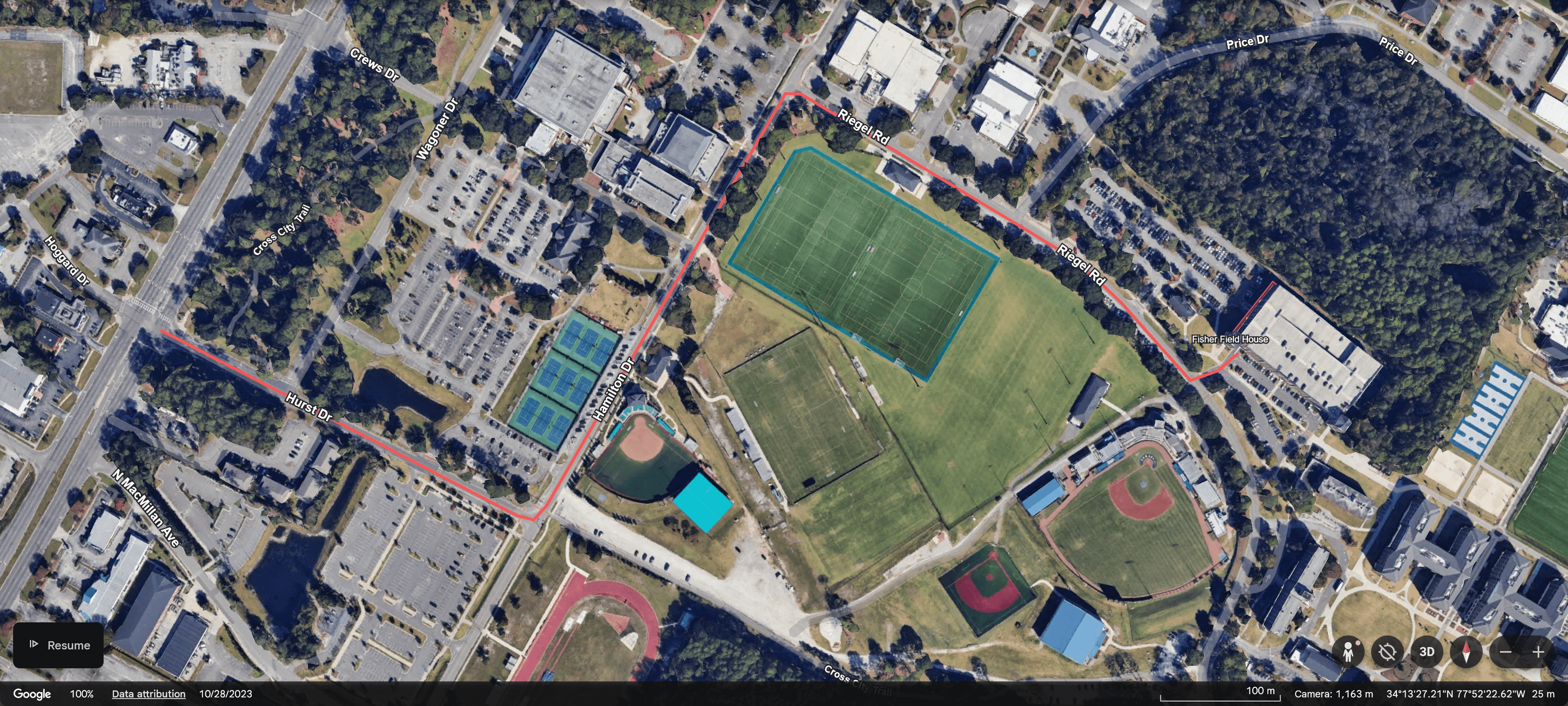 Map showing the Zone 2 route to Central Deck