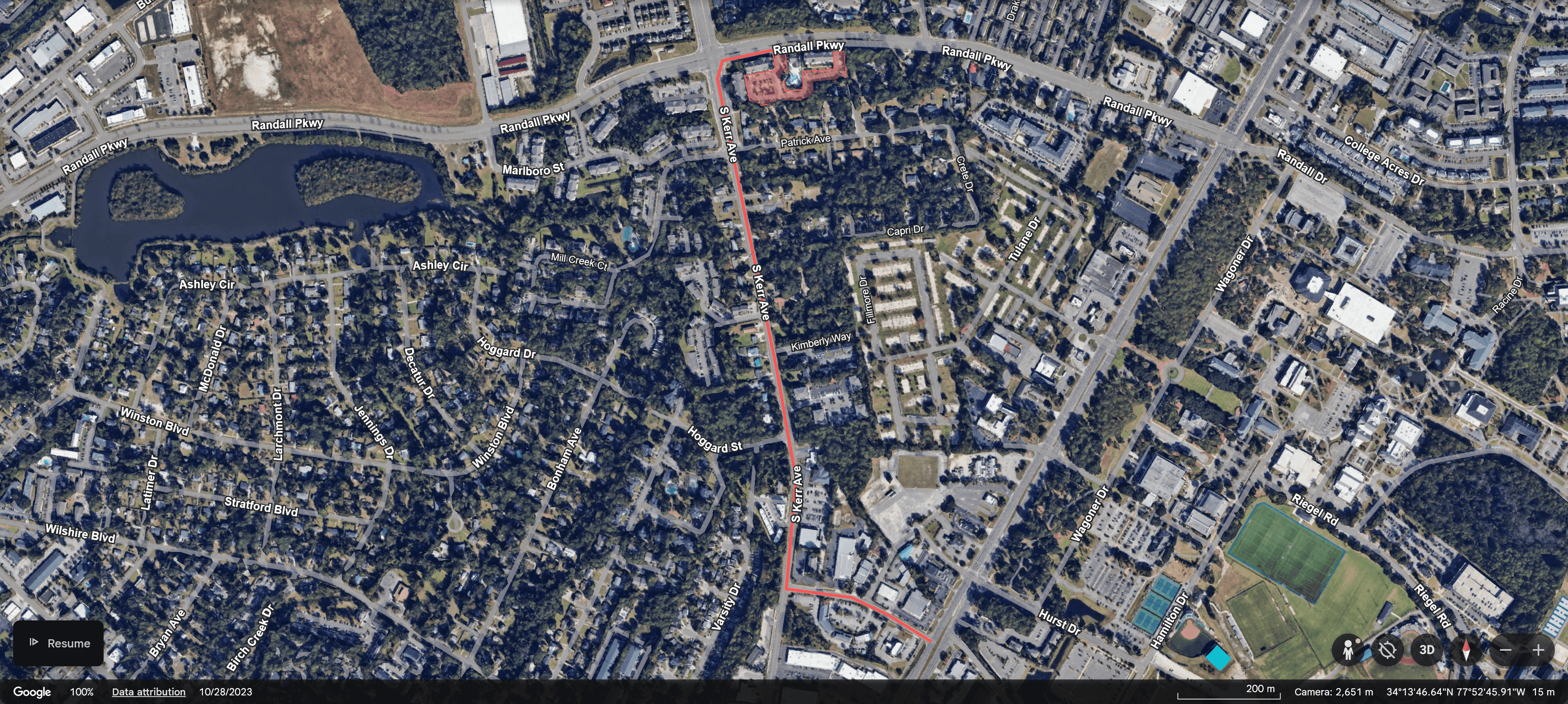 Map showing the Zone 9 route to Plato's Lofts