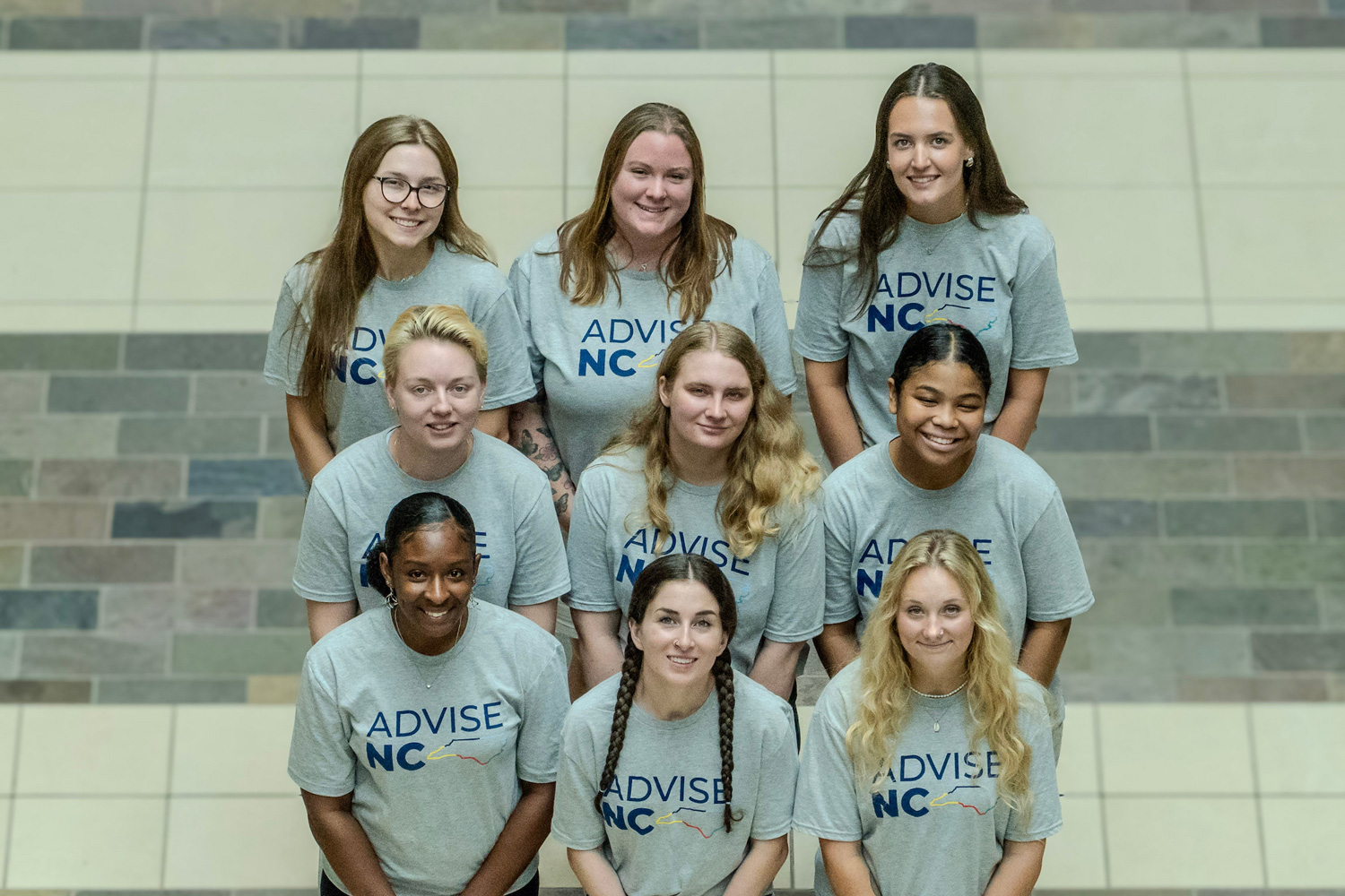 Advise NC group photographed from above