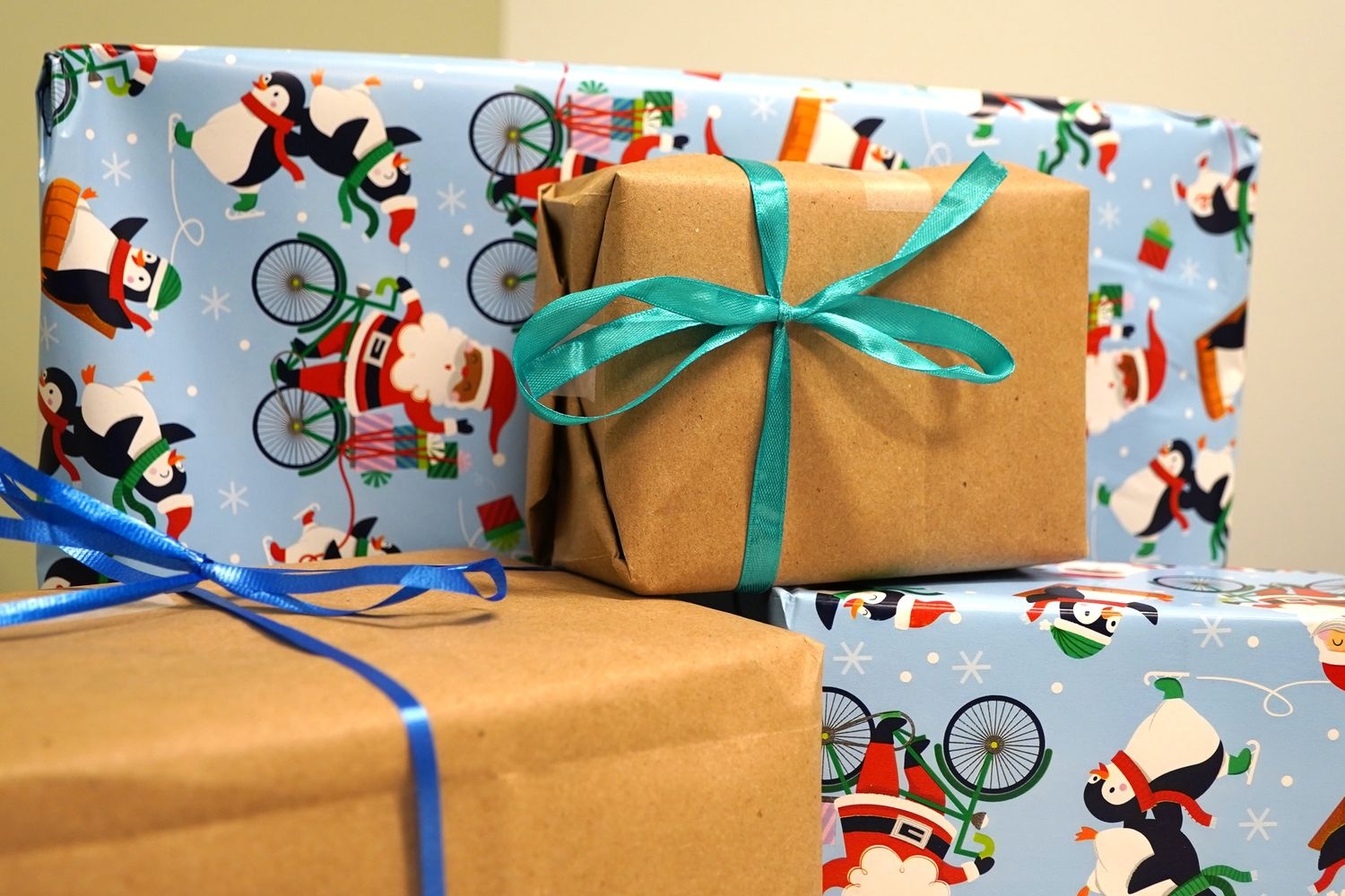 Wrapped presents ready to be given during Angel Tree program
