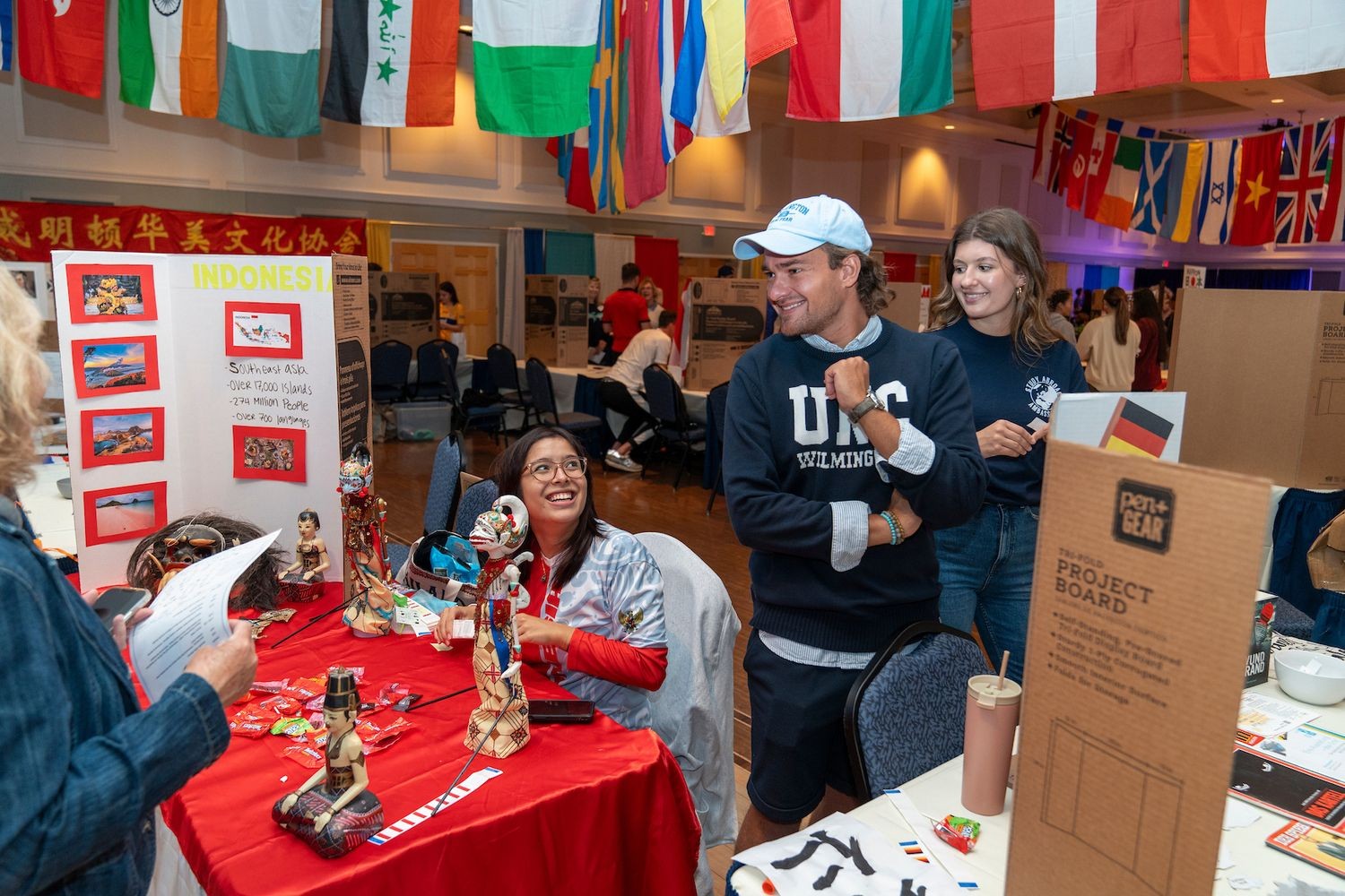 Students socialize at the Intercultural Festival