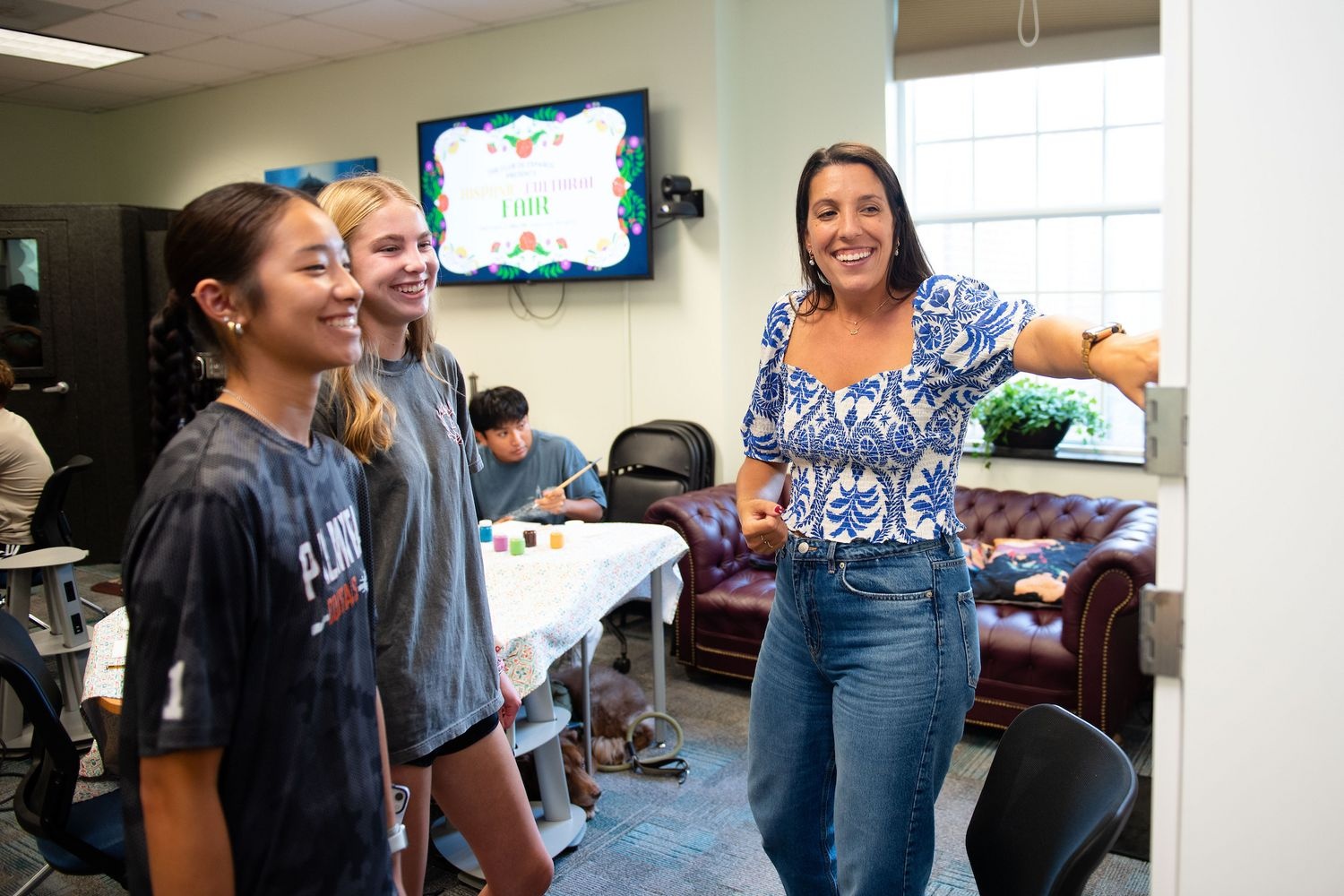 Students at the Hispanic Cultural Fair