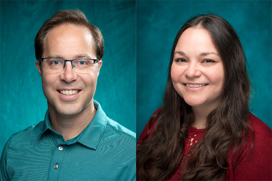 Danielle Daidone, assistant professor of Spanish, and Ryan Lidster, assistant professor of Japanese