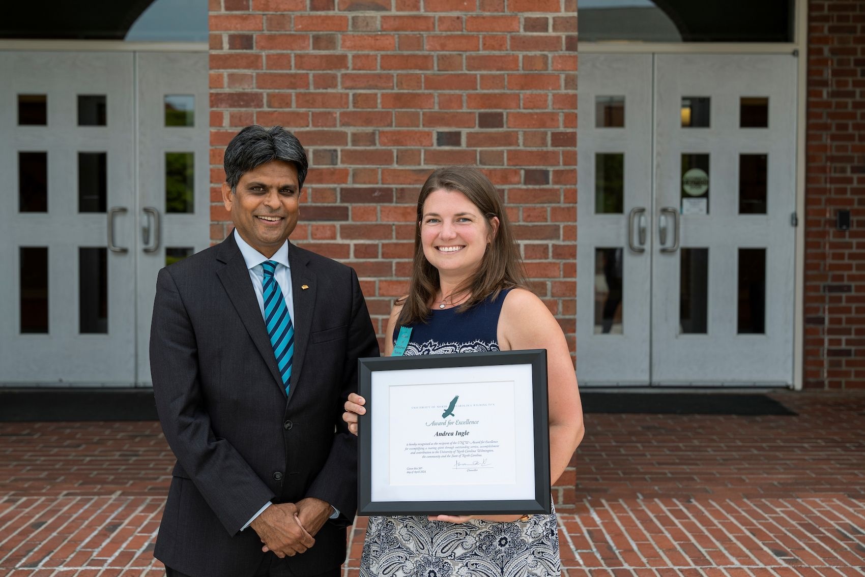 2024 Staff Award for Excellence recipient Andrea Ingle was recognized for her leadership and mentorship of colleagues and students.