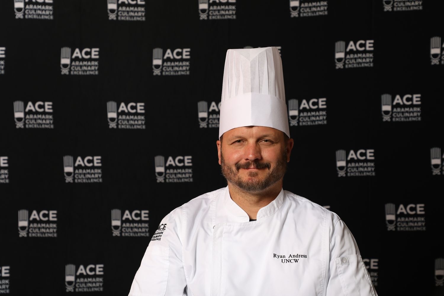 Ryan Andress, UNCW executive chef, received a gold medal after placing first in the Aramark Collegiate Hospitality and Harvest Table Culinary Excellence Competition.