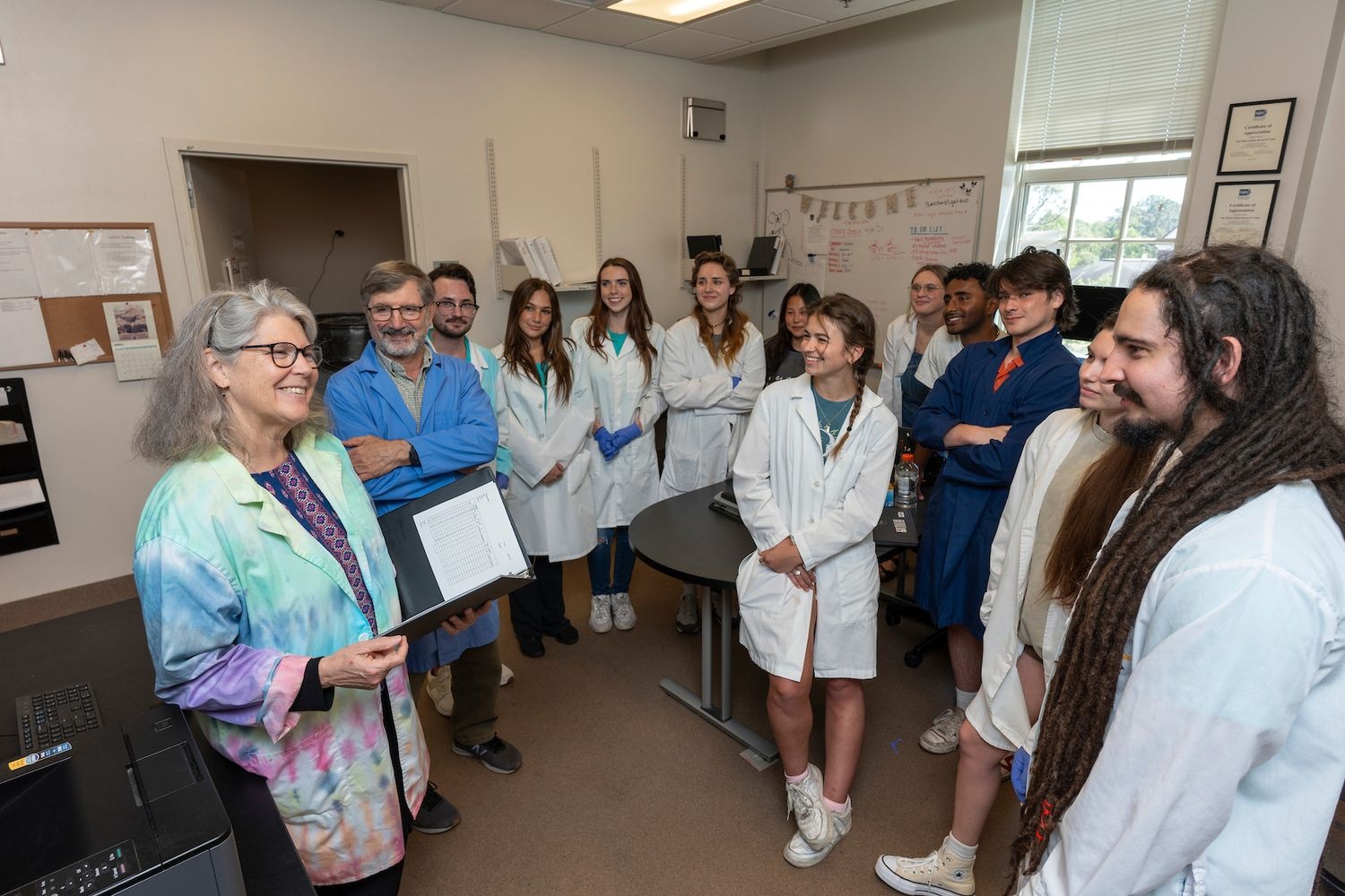 Psychology professor Kate Bruce (left) served as the founding director of the UNCW Honors College from 2011-2018. Her lab, located in the Teaching Lab, specializes in animal behavior and comparative cognition.  