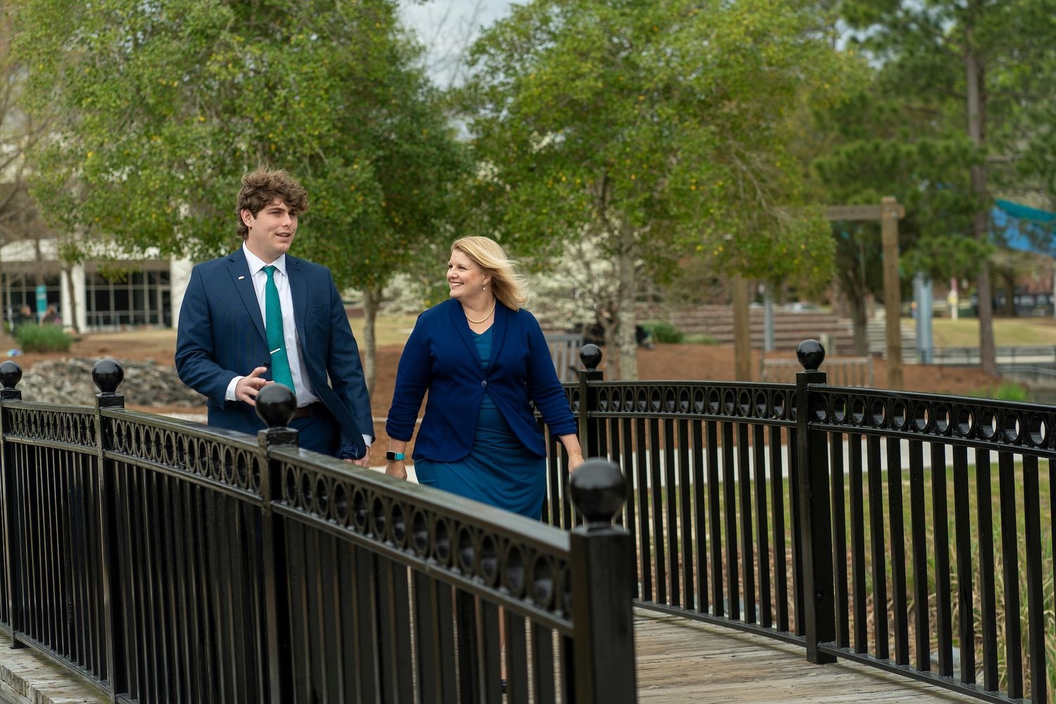 Skyler Stein, the new SGA President, meets with the Vice Chancellor of Student Affairs, Dr. Christine Reed Davis