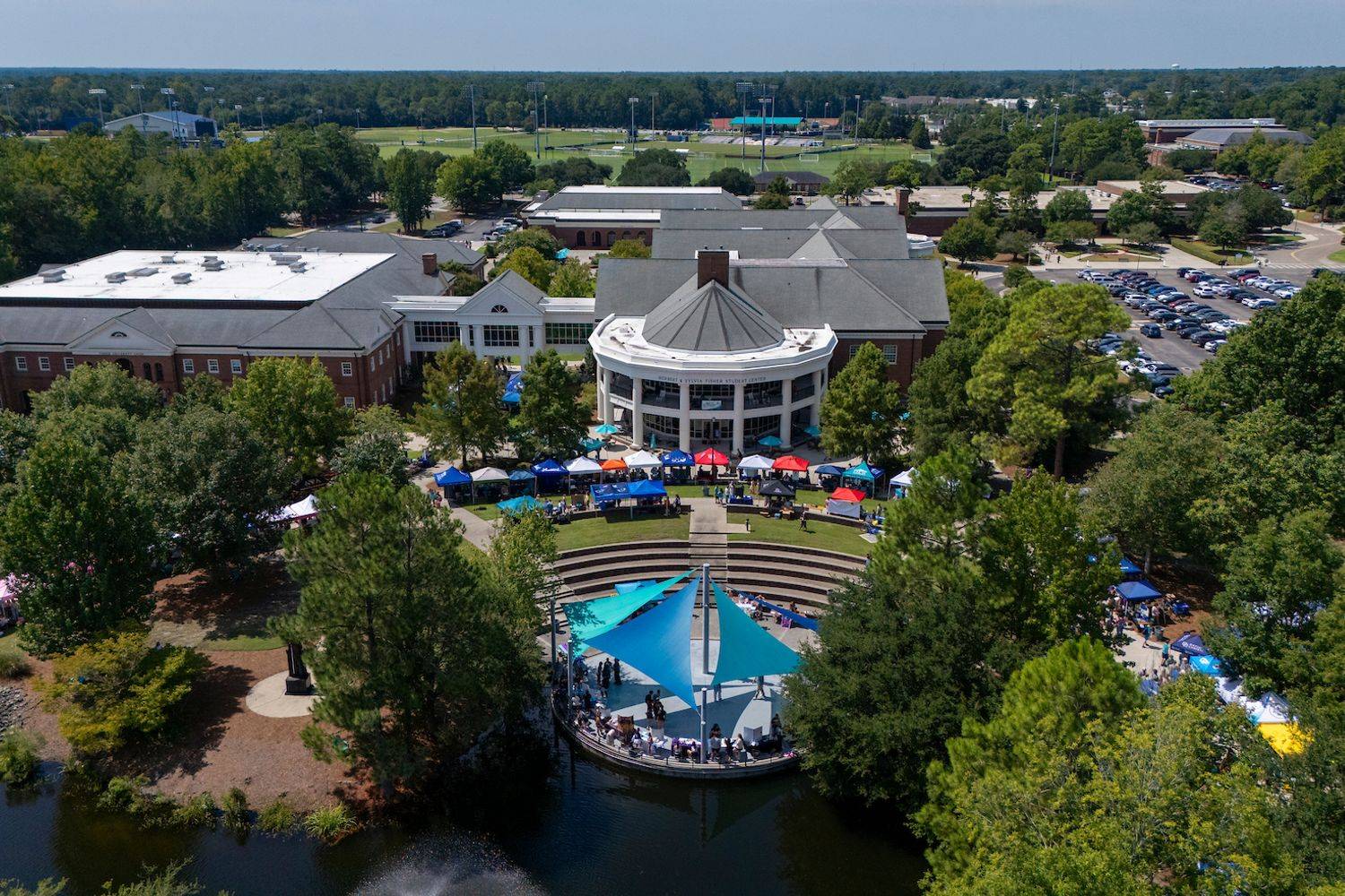 Students make their way around the Campus Commons as the annual Involvement Carnival at UNCW, Tuesday August 25, 2026.